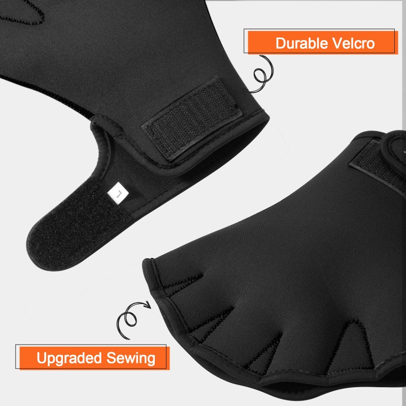 TAGVO Aquatic Gloves for Helping Upper Body Resistance, Webbed Swim Gloves Well Stitching, No Fading, Sizes for Men Women Adult Children Aquatic Fitness Water Resistance Training - Image 3